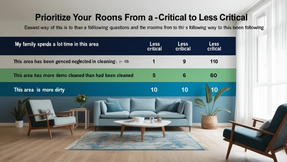 Prioritize your rooms from critical to less critical